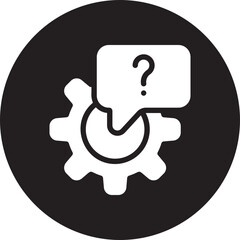 customer question glyph icon