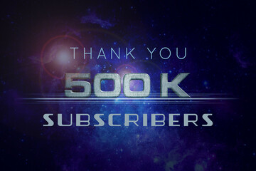 500 K  subscribers celebration greeting banner with Star Wars Design