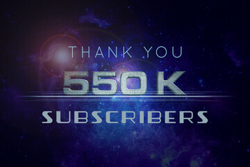 550 K  subscribers celebration greeting banner with Star Wars Design