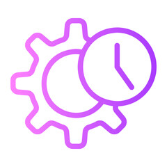 time management gradient icon