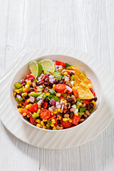 Black Bean Salad with Black-Eyed Peas and veggies