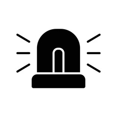 siren - alarm icon vector design template in white background