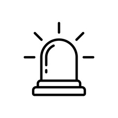 siren - alarm icon vector design template in white background