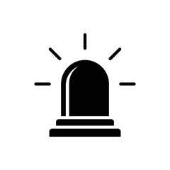 siren - alarm icon vector design template in white background