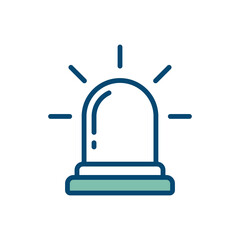 siren - alarm icon vector design template in white background