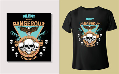 Hunting dangerous t-shirt design. Design size 10.5 inch by 11.5 inch