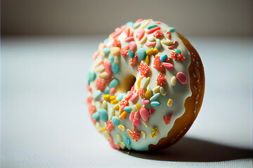 colorful donuts on a table