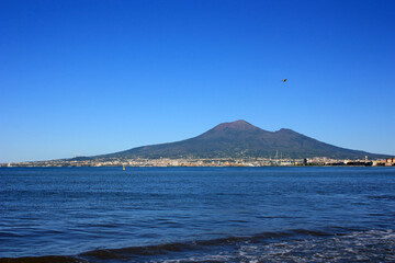 Panorama of the blue mediterranean sea