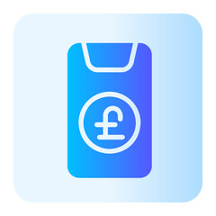 Fototapeta premium online money gradient icon