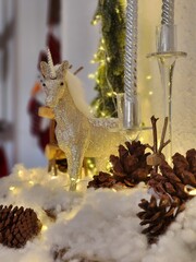 christmas decoration on the table