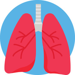 Lungs Vector Icon
