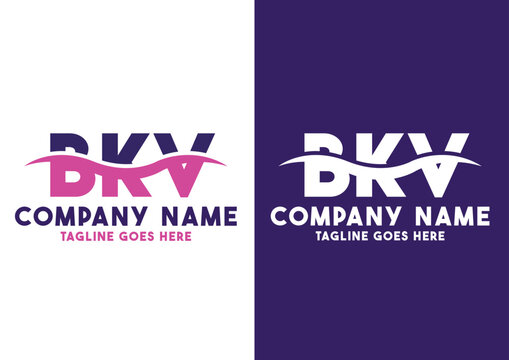 Letter BKV logo design template, BKV logo