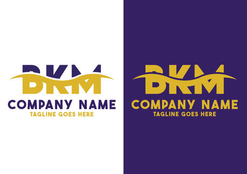Letter BKM logo design template, BKM logo