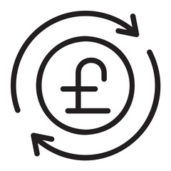 money exchange line icon