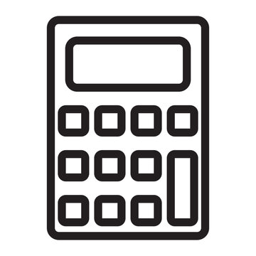 recommend clip art: calculator line icon