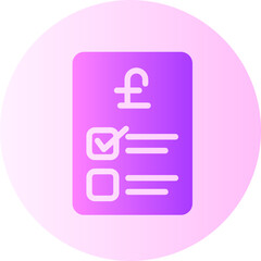 invoice gradient icon