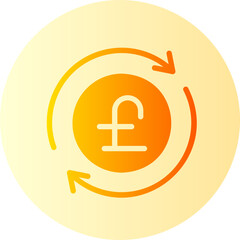 money exchange gradient icon