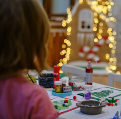 Christmas Art therapy - table full of colors
