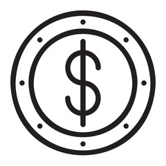 dollars line icon