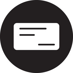 bank check glyph icon