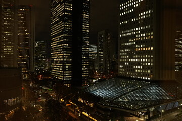 Night Cityscape of Shinjuku in Tokyo Japan - 日本 東京 新宿 オフィス街 夜景