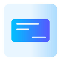 bank check gradient icon