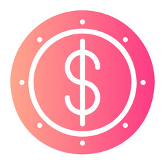 dollars gradient icon