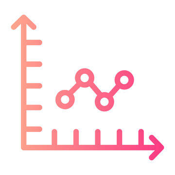 Line Graph Gradient Icon