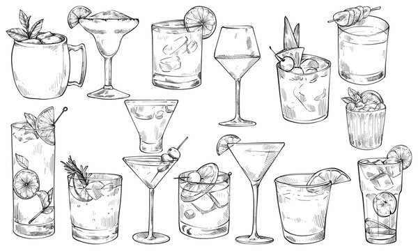 cocktail handdrawn illustration