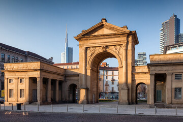 Fototapeta na wymiar Archi di Porta Nuova - Milano 