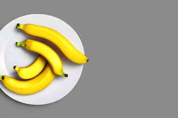Illustration of bananas, generative ai