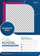 School admission flyer template