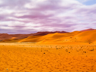Naklejka na ściany i meble The Sossusvlei desert, Namibia. Nobody. Nature, Africa, Sands