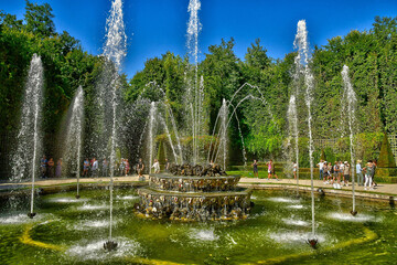 Versailles; France - august 19 2022 : three fountains grove in the castle park