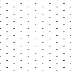 Fototapeta na wymiar Square seamless background pattern from geometric shapes. The pattern is evenly filled with small black bus symbols. Vector illustration on white background