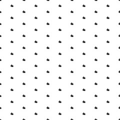 Square seamless background pattern from geometric shapes. The pattern is evenly filled with small black piece of cake symbols. Vector illustration on white background