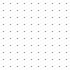 Square seamless background pattern from geometric shapes are different sizes and opacity. The pattern is evenly filled with small black Korean won signs. Vector illustration on white background