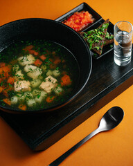 vegetable soup with fish