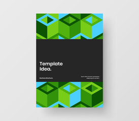 Simple journal cover design vector concept. Abstract mosaic shapes front page template.
