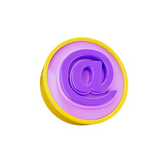 at the rate 3d icon in transparent background. 3d symbol and sign. Modern and minimalistic. at the rate 3D rendered Illustration.