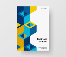 Minimalistic corporate identity vector design layout. Clean mosaic pattern flyer illustration.