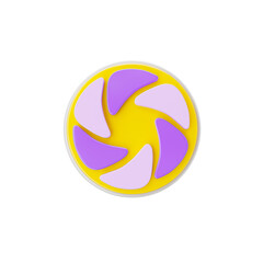 Camera shutter 3d icon in transparent background. 3d symbol and sign. Modern and minimalistic. 3D rendered Illustration.