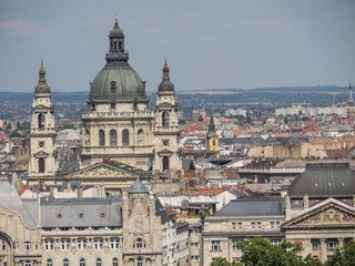 Deurstickers Die Stadt Budapest an der Donau in Ungarn © Stephan Sühling