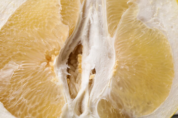 Closeup view of fresh pomelo fruit as background