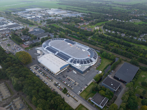 Heerenveen, 1th of October 2022, The Netherlands. Thialf ice skating arena. Figure and speed skating, short track, artificial ice palace.