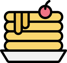 Pancake Vector Icon Design Illustration