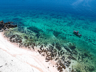 Aerial view of Koh Khai Tarutao national park, Satun, Thailand