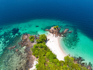 Aerial view of Koh Khai Tarutao national park, Satun, Thailand