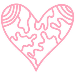 Hand drawn Heart Outline Stroke
