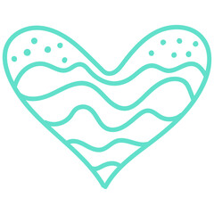 Hand drawn Heart Outline Stroke